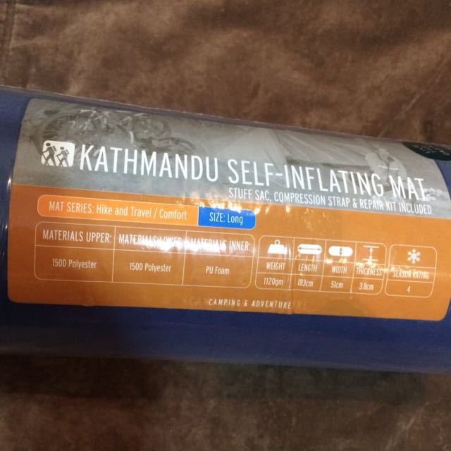 Selfinflating Mat by Kathmandu camping NEW, Sports Equipment, Hiking & Camping on Carousell
