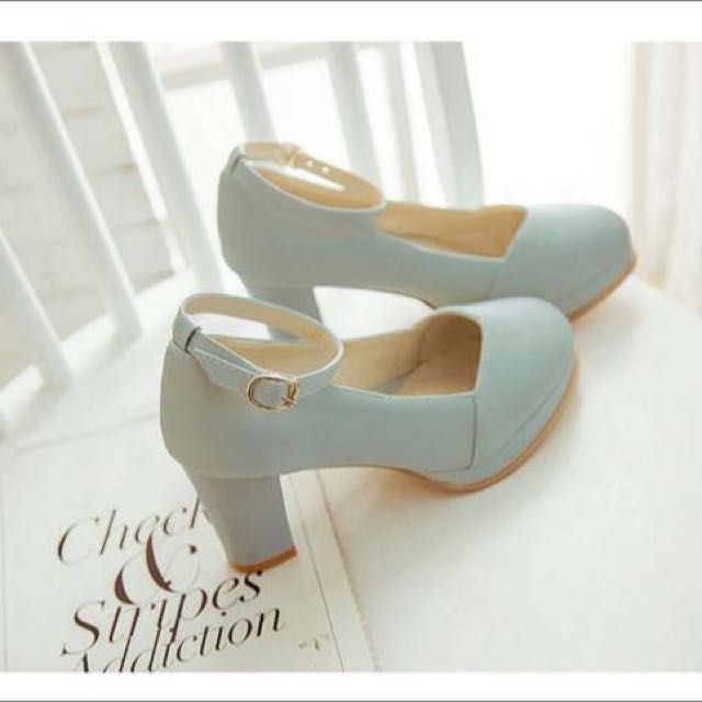 baby blue platform heels