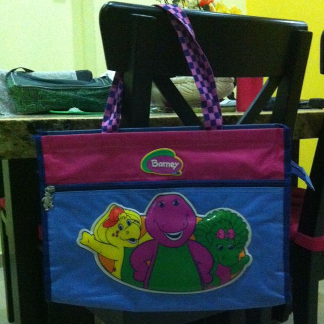 BARNEY & FRIENDS BAG ( USED ), Babies & Kids, Going Out, Diaper Bags ...