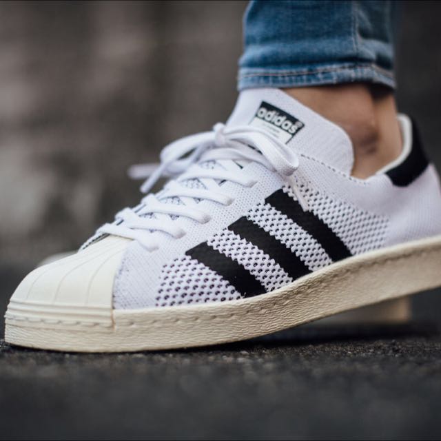 Superstar 80s primeknit women Blue on sale