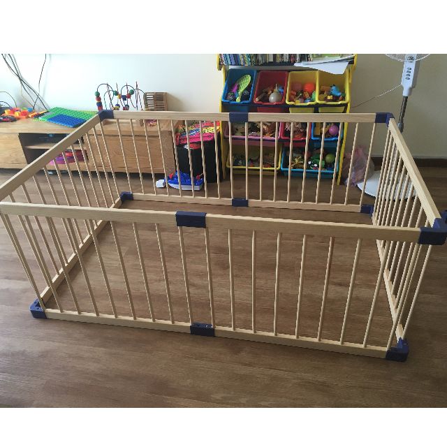 Jolly Kidz Wooden Baby Fence Babies Kids On Carousell