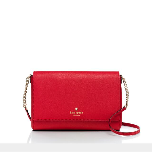 KATE SPADE CHARLOTTE STREET ALEK CROSSBODY PILLBOX RED