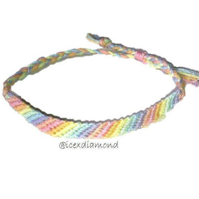 Rainbow friendship bracelets on sale