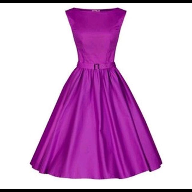 Purple Retro Dress Women s Fashion Dresses Sets Dresses on