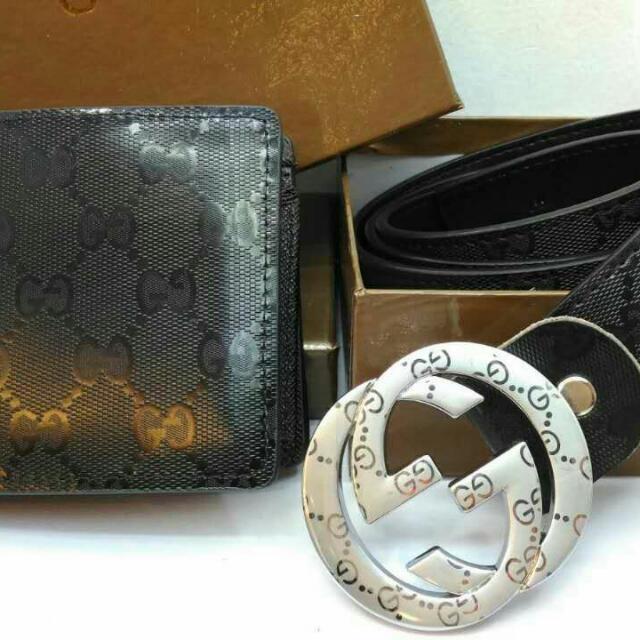 Gucci Wallet And Belt Set 2, Men's Fashion, Watches & Accessories