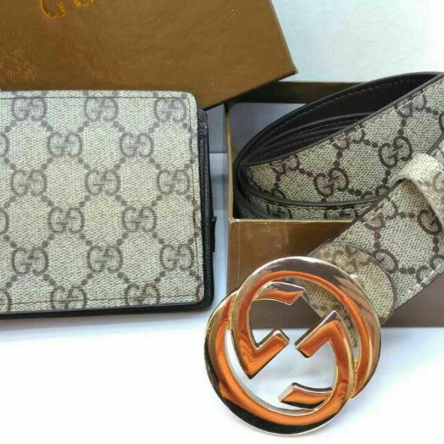 Gucci Wallet And Belt Set 2, Men's Fashion, Watches & Accessories
