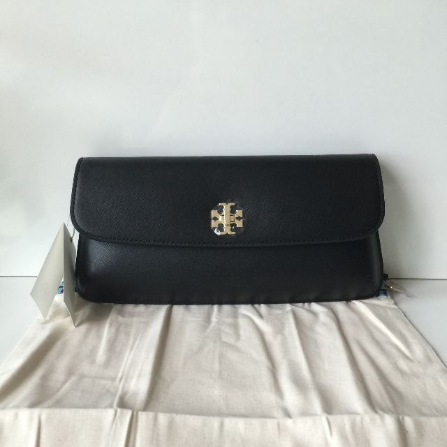 RESERVED Tory Burch Diana Slim Clutch BLACK, Luxury, Bags & Wallets on  Carousell