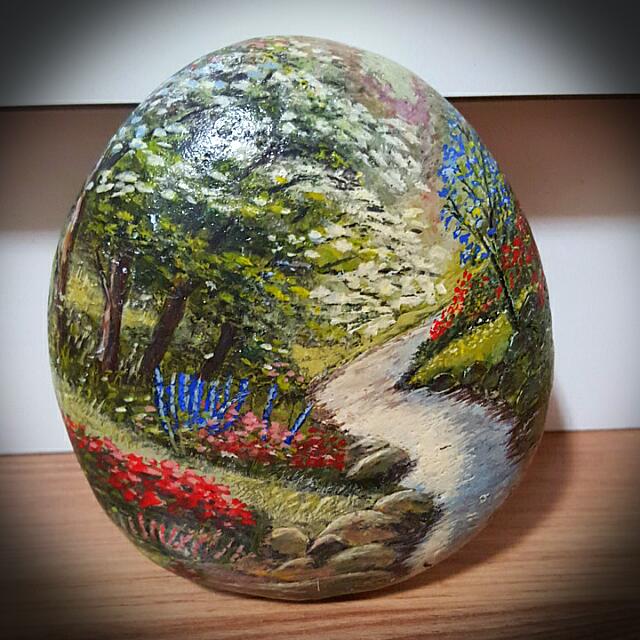 Handpainted Paper Weight/ Stone, Hobbies & Toys, Stationery & Craft