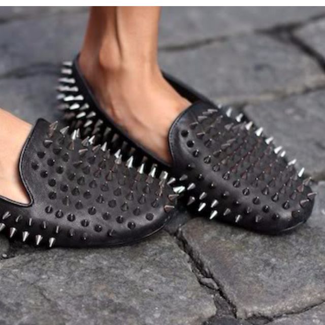 Unif on sale spiked loafers