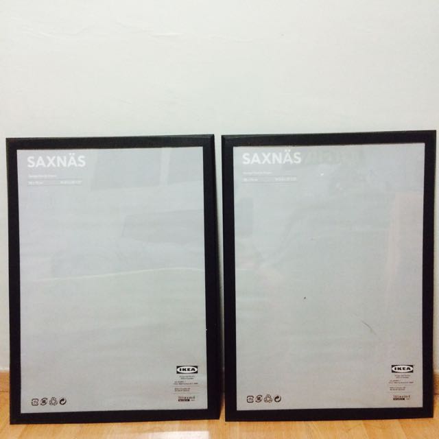 Used 2x Big Saxnas Ikea Frames 50cm X 70cm Furniture On Carousell