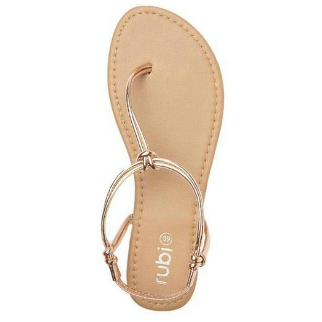 RUBI Sandals In Metallic Rose Gold
