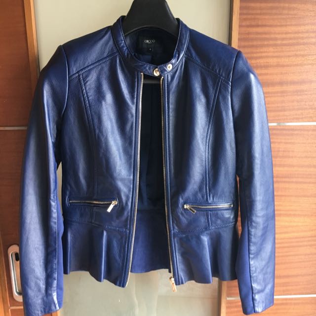 ELECTRIC BLUE SOFT LEATHER JACKET G2000