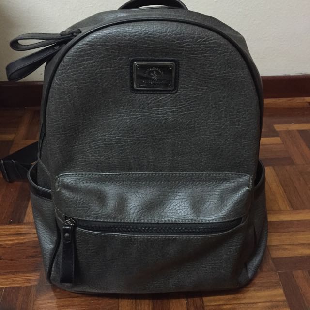 Santa Barbara Polo Racquet Club leather backpack leather backpack