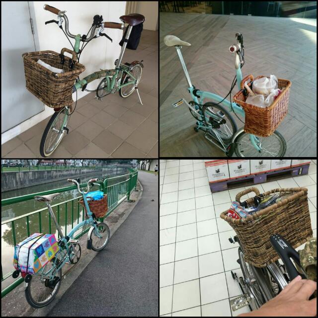 Custom Handmade Basket Synthetic Rattan for Brompton Sports Equipment Bicycles Parts Parts Accessories on Carousell