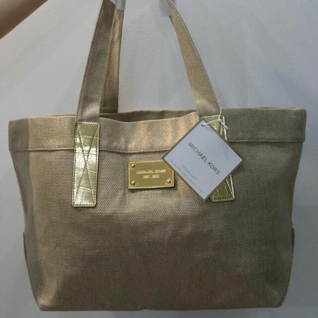 Michael Kors Perfume Gold Tote Bag BNWT