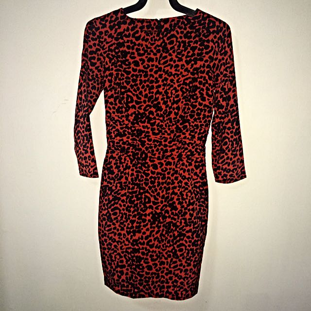 Red Leopard Print Dress Women s Fashion Tops Sleeveless on