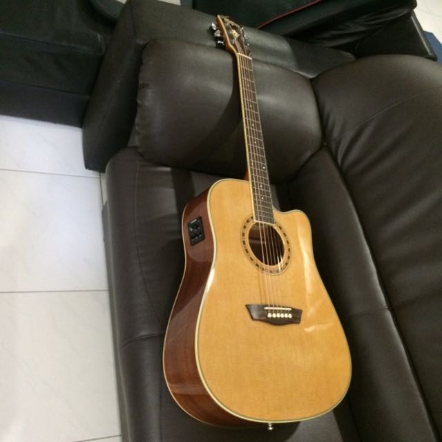 Washburn WD10CE Acoustic Guitar, Hobbies & Toys, Music & Media, Music