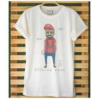 Cool Hipster Super Mario unisex tshirt