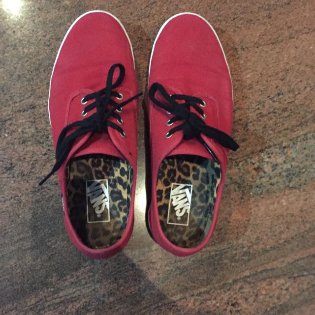 red vans off the wall shoes