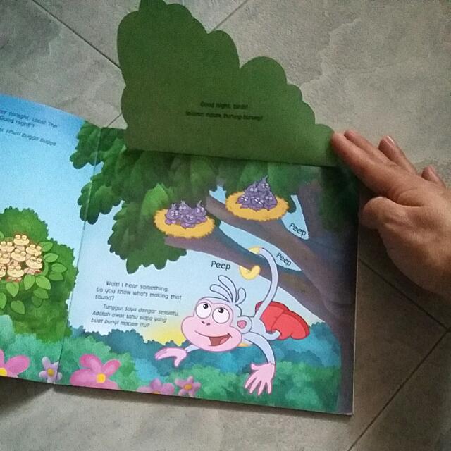 Dora The Explorer Lift The Flap Book Dual Language English Malay Hobbies Toys Books Magazines Children S Books On Carousell