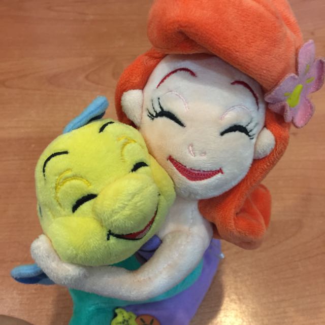 Ariel & Flounder Soft Toy (Disney's The Little Mermaid), Hobbies & Toys