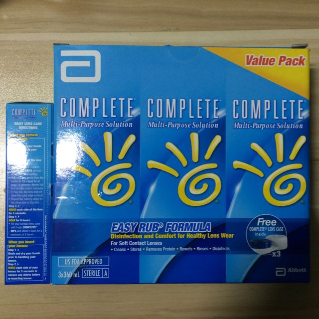 Complete Contact Lens Solution, Beauty & Personal Care, Face, Face Care ...