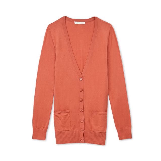 Forever 21 orange cardigan top