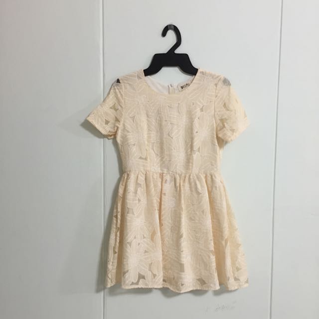 pastel yellow babydoll dress