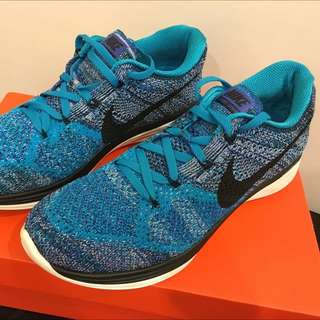 降！Nike Flynit Lunar 3 雪花藍 8.5號 26.5cm 台灣公司貨