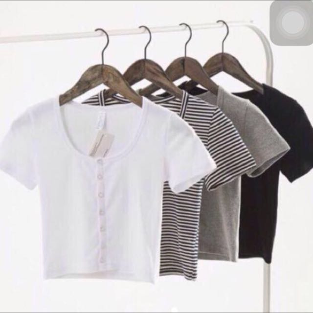 american apparel white crop top