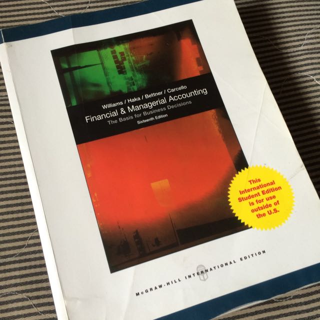 Financial Managerial Accounting International Edition Online Book