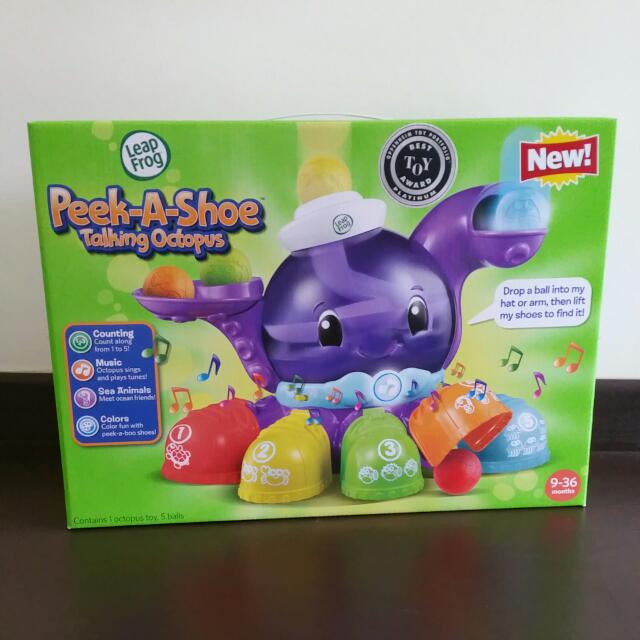 BNIB Leapfrog Peek A Shoe Talking Octopus Hobbies Toys Toys Games on Carousell