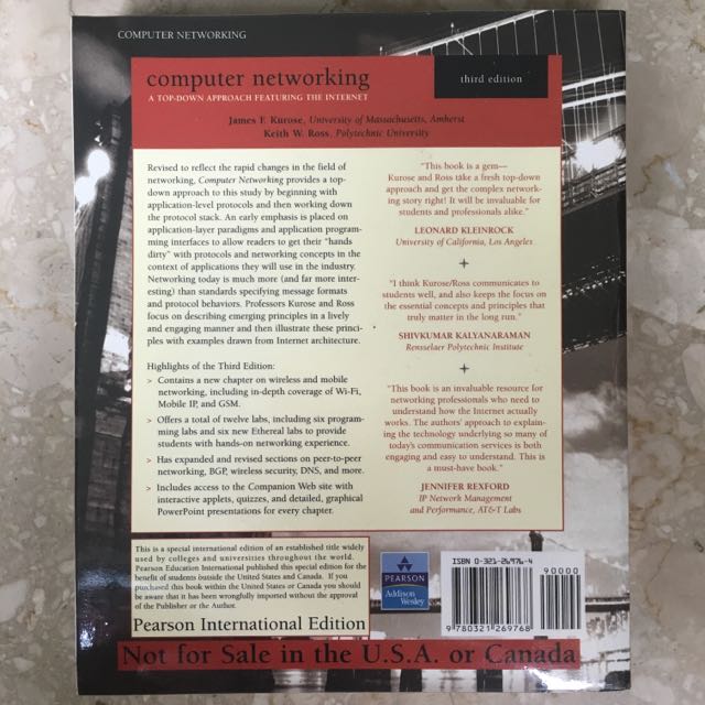 Computer Networking (Category: Textbooks) located in Singapore. Submitted by muchrandom (Listing ID 39730957, Image 2). Description: .