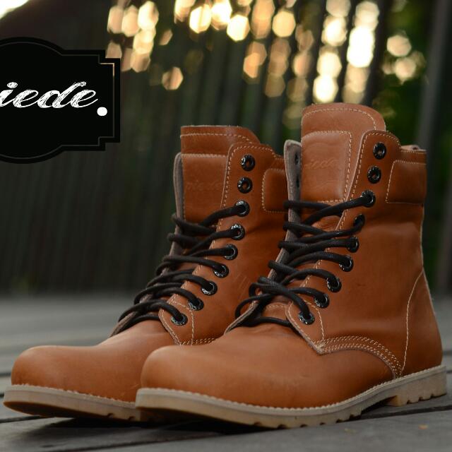 Sepatu Boot Kulit Bandung Fesyen Pria Di Carousell
