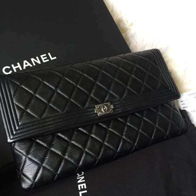 Brand New Chanel Boy Clutch, Luxury on Carousell