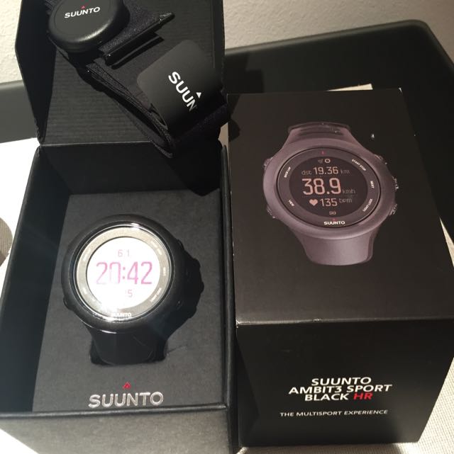 reserve Brand New Suunto AMBIT3 SPORT black HR Full Set Ambit 3