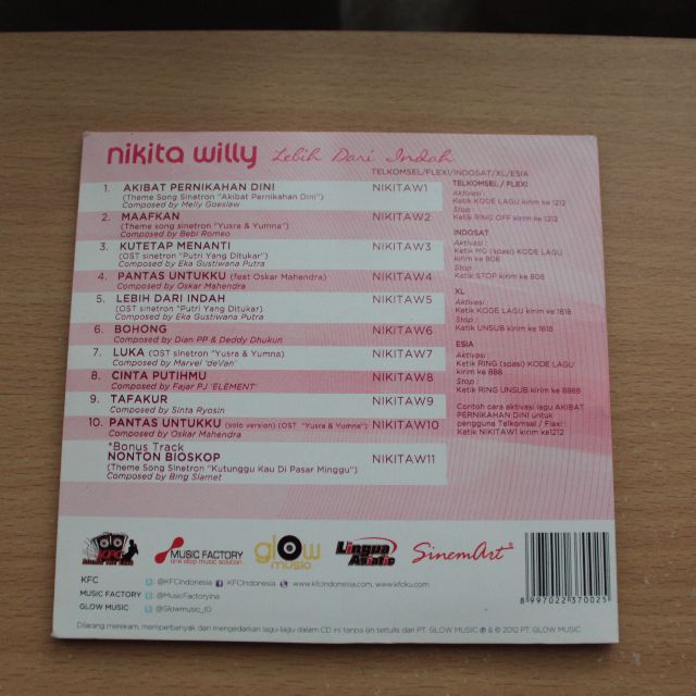 Cd Nikita Willy Lebih Dari Indah Musik Media Di Carousell