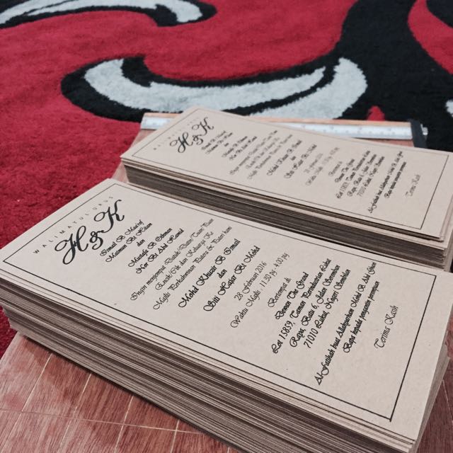 Kad Kahwin Craft - Berbagai Bekalan Rumah