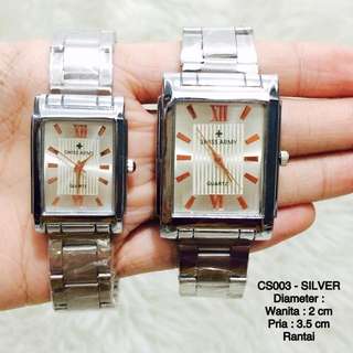 GROSIR JAM TANGAN TERMURAH SEPASANG COUPLE SWISS ARMY VALENTINE DAYS