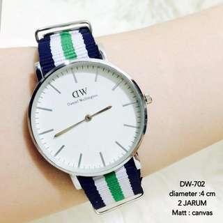 JAM TANGAN DANIEL WELLINGTON DW UNISEX CANVAS LEATHER TERMURAH