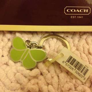 Coach 春天風情蘋果綠鑰匙圈鍊
