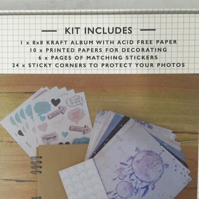 DIY ALBUM KIT 8x8 Typo, Hobbies & Toys, Stationery & Craft, Craft