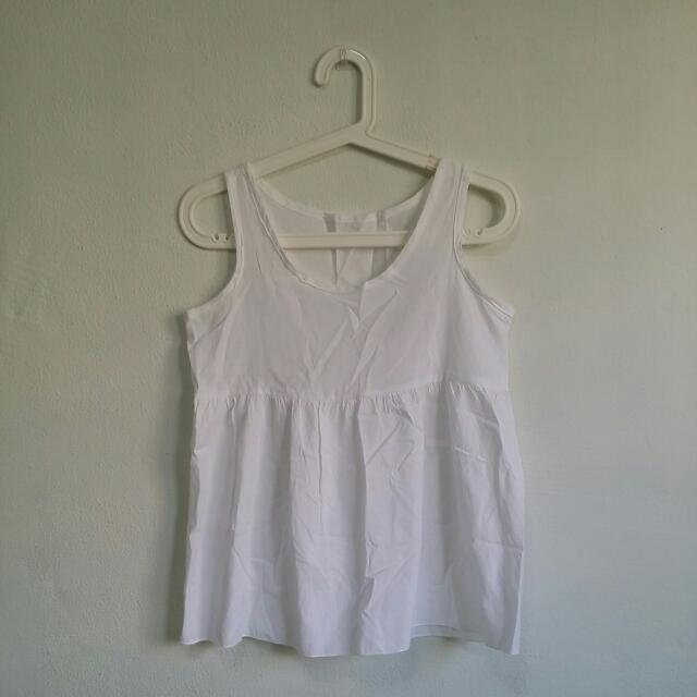 White babydoll tank Clearance