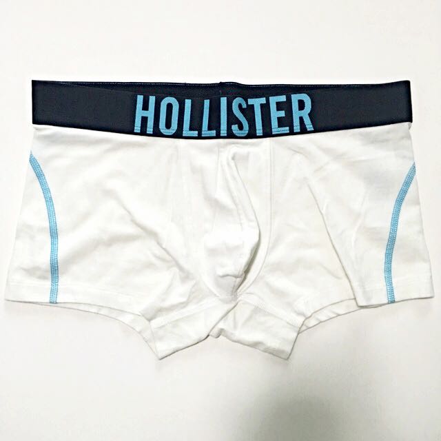 Hollister men's underwear - white Trunk (S size), Men's Fashion, Bottoms,  New Underwear on Carousell