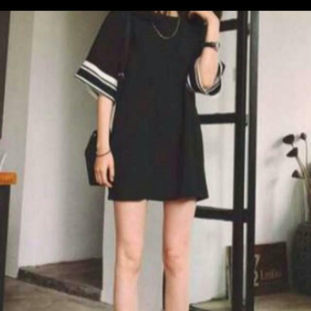 black t shirt shift dress