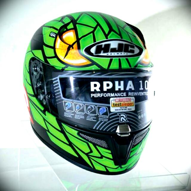 HJC RPHA 10 Plus Green Mamba FOR SALE Auto Accessories on Carousell