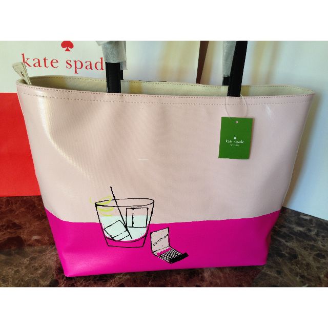 KATE SPADE LOVE BIRDS FRANCIS Wink Cocktails Kisses Tote