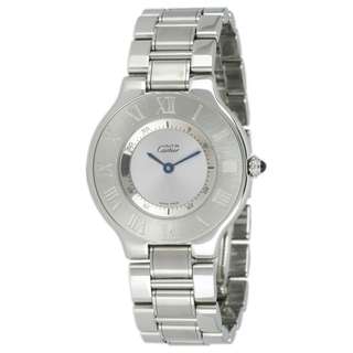 PREOWNED CARTIER STAINLESS STEEL MUST 21 WATCH