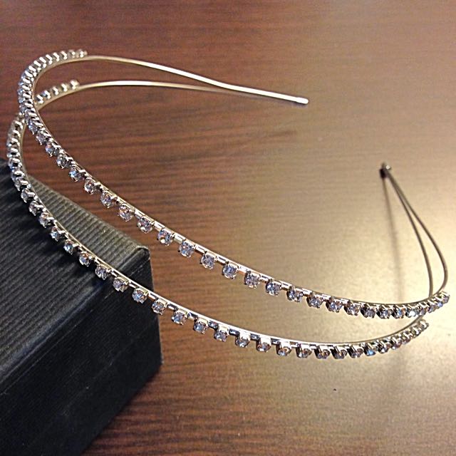 Double Layer Diamond Hairband Womens Fashion On Carousell