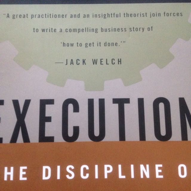 Execution The Discipline Of Getting Things Done Hardback By